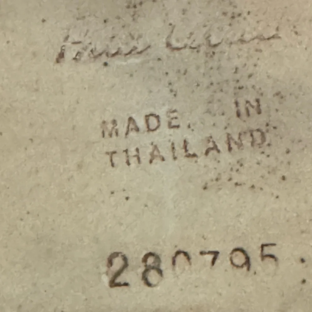 Asian Art Deco Thai Celadon ashtray, made in Thailand.  5 X 5 - Picture 7 of 8